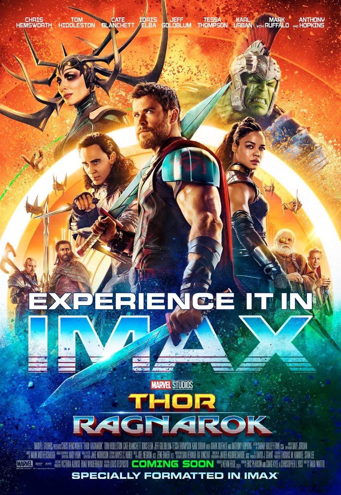 《雷神3》曝IMAX海报众神怒集 全画幅磅礴呈
