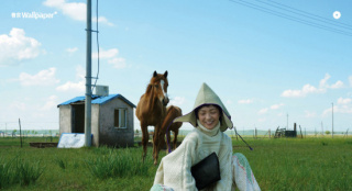 郭采洁时尚大片释出 畅意自如游牧呼伦贝尔草原