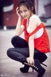 姚笛写真演绎红与黑 可爱淑女扮颓废玩味盛夏