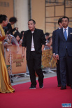 導(dǎo)演寧浩黑色服裝登上紅毯 滿面笑容親和力十足