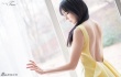 韩国最美车模韩佳恩性感写真 嫩黄美裙大秀美背