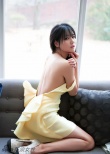 韓國最美車模韓佳恩性感寫真 嫩黃美裙大秀美背
