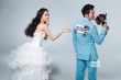 郭碧婷李晨封面大片 脸印性感大红唇浪漫撕名牌