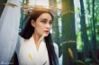 張馨予曝光武俠風(fēng)新寫真  一襲白衣置身竹林