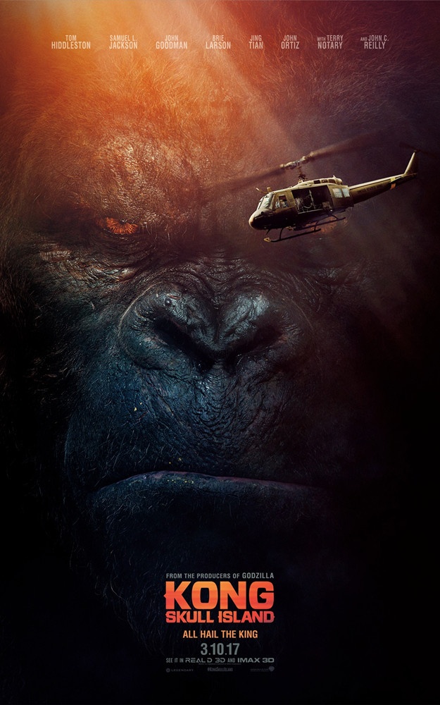 《金刚》群兽斗预告海报 史上最大金刚手撕飞机