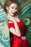 徐洁儿最新性感新年写真 露肩红裙展现傲人上围