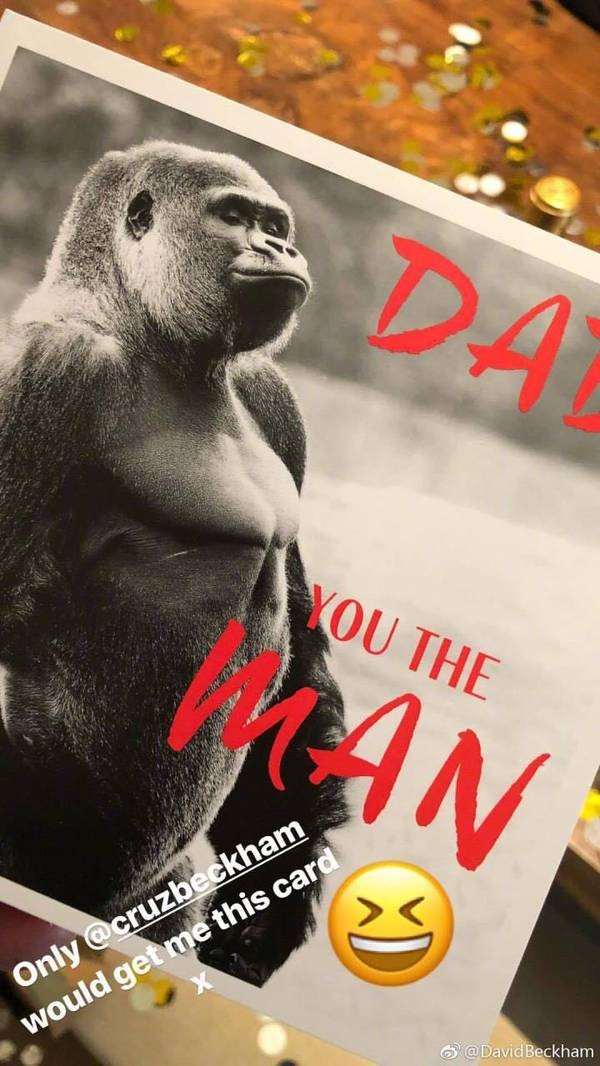 人生赢家贝克汉姆43岁生日 竟然没绷住哭皱