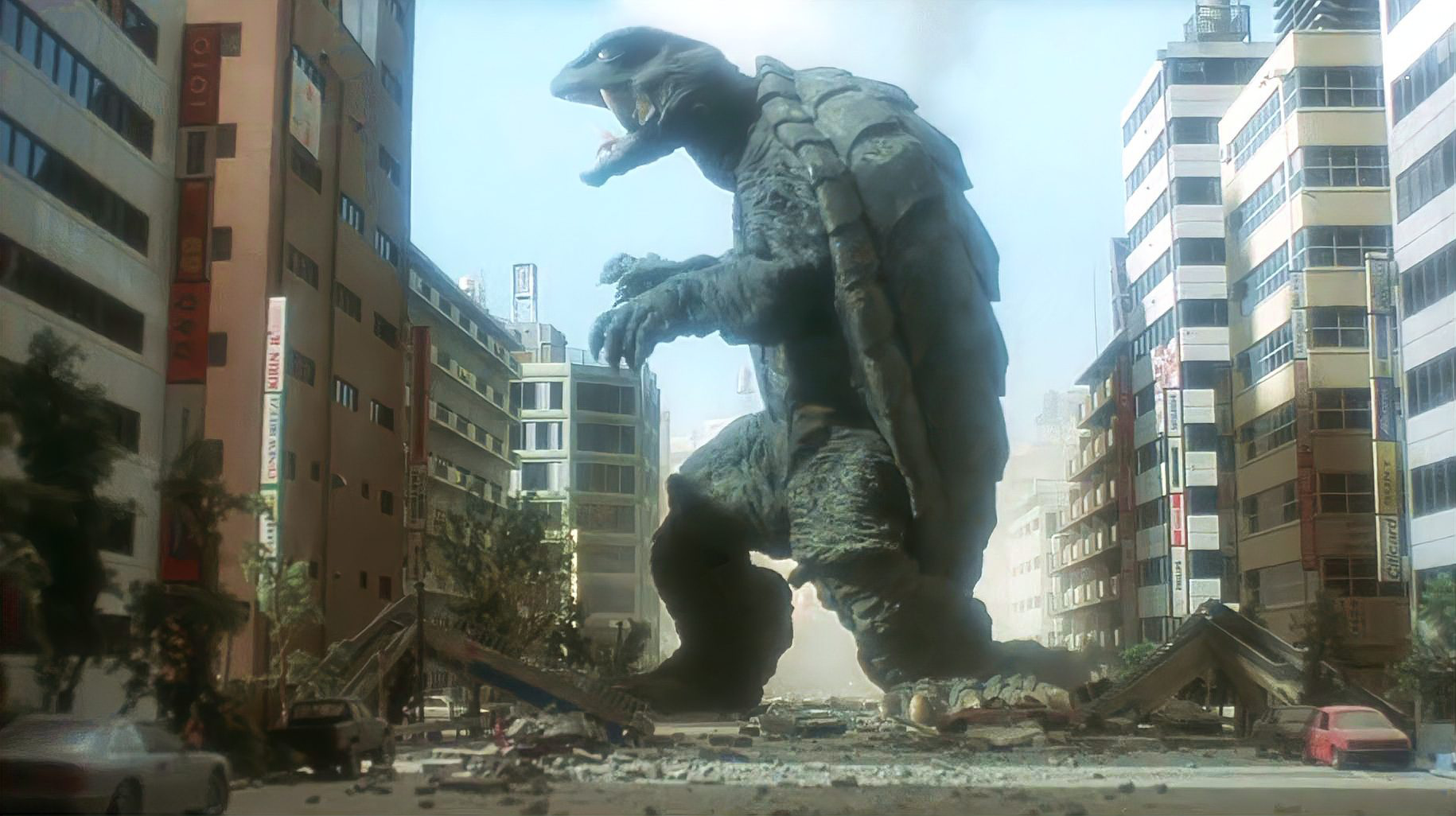 怪兽入侵城市,却被一只身高60米的巨龟打败,一部科幻动作电影