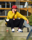 番茄炒蛋茶！甜茶出街买咖啡 私服穿搭阳光帅气