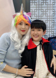 章子怡cosplay獨角獸 邀《父輩》小演員一家聚餐