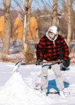 揣手手！鹿晗冬日雪地元?dú)庹?捧雪少年干凈治愈