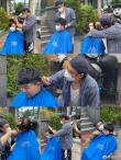 陳龍投身上海社區(qū)當志愿者后 擺攤為小區(qū)居民理發(fā)