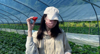 草莓少女！迪丽热巴分享采摘美照开心炫耀超可爱