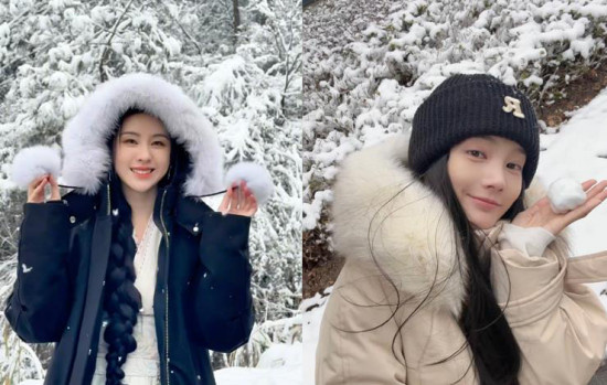 众星比美!鞠婧祎陈都灵周也孟子义等晒雪景照