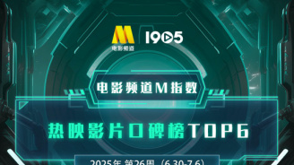 电影频道M指数2025年第26周热映影片口碑榜发布